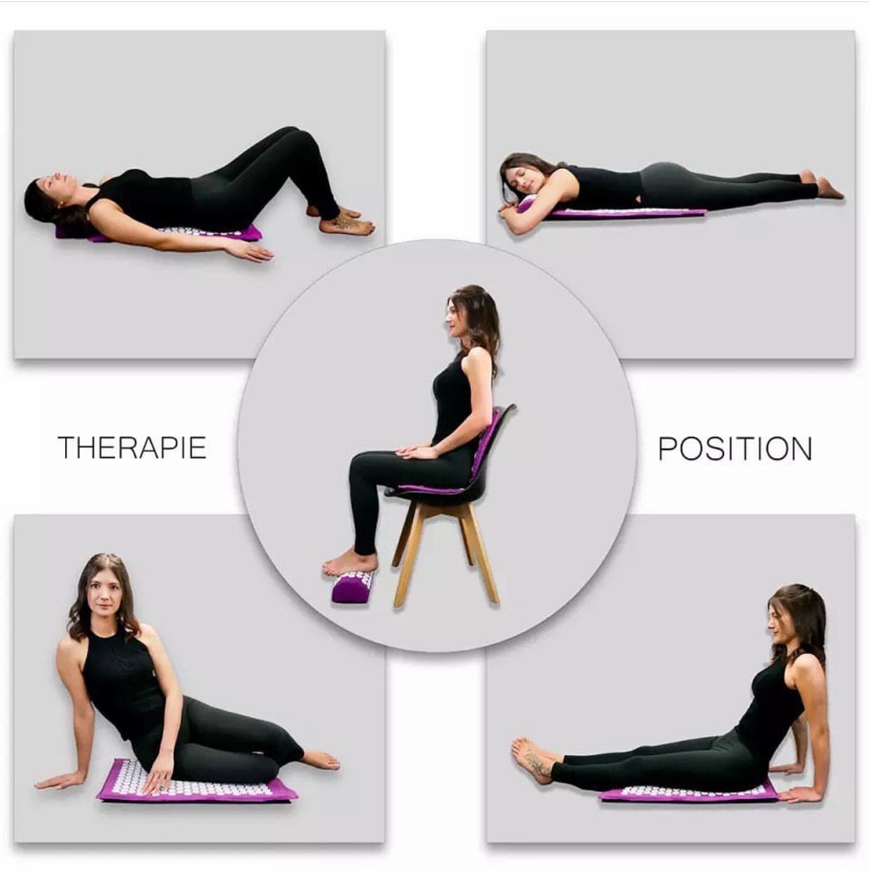 Acupressure Stress Relief Fitness Yoga Mat, Mat and Pillow Set for Back/Neck Pain Relief, Acupressure Mat For Trigger Point Massage Acupressure Stress Relief Fitness Yoga Mat, Mat and Pillow Set for Back/Neck Pain Relief, Acupressure Mat For Trigger Point Massage